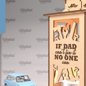 Intra απο ξύλο plywood  Χρώμα wenge 3mm-4mm πάχος - Φανάρι για την Ημέρα του Πατέρα Δίασταση 30x20 cm INTRAFABR-100647739