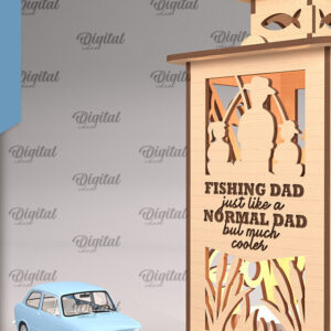 Intra απο ξύλο plywood  Χρώμα wenge 3mm-4mm πάχος - Φανάρι για την Ημέρα του Πατέρα Δίασταση 30x20 cm INTRAFABR-80866795