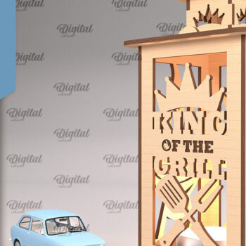 Intra απο ξύλο plywood Χρώμα wenge 3mm-4mm πάχος - Φανάρι για την Ημέρα του Πατέρα Δίασταση 30x20 cm INTRAFABR-121961315 - Image 1