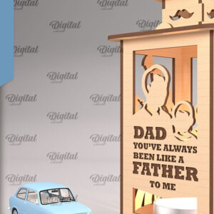 Intra απο ξύλο plywood  Χρώμα wenge 3mm-4mm πάχος - Φανάρι για την Ημέρα του Πατέρα Δίασταση 30x20 cm INTRAFABR-121961417