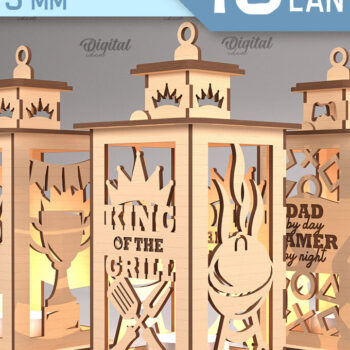 Intra απο ξύλο plywood  Χρώμα wenge 3mm-4mm πάχος - Πακέτο κοπής λέιζερ φαναριών για την ημέρα του πατέρα Δίασταση 30x20 cm INTRAFABR-81501665 - Image 1