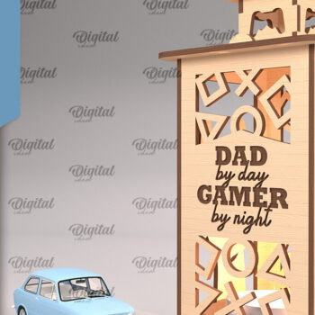 Intra απο ξύλο plywood  Χρώμα wenge 3mm-4mm πάχος - Πακέτο κοπής λέιζερ φαναριών για την ημέρα του πατέρα Δίασταση 30x20 cm INTRAFABR-81501665 - Image 7