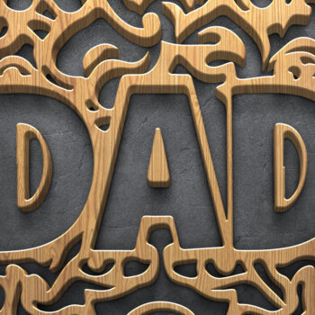 Intra απο ξύλο plywood  Χρώμα wenge 3mm-4mm πάχος - Πακέτο κοπής με λέιζερ για την ημέρα του πατέρα Δίασταση 4500x5400 cm INTRAFABR-119607362 - Image 2