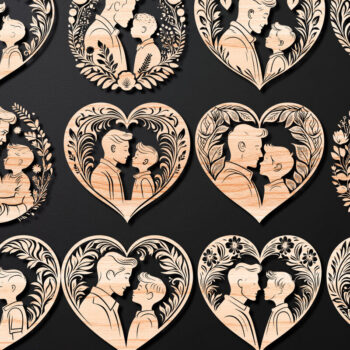 Intra απο ξύλο plywood  Χρώμα wenge 3mm-4mm πάχος - Ετικέτες δώρου για την Ημέρα του Πατέρα Δίασταση 20x20 cm INTRAFABR-72075864 - Image 1