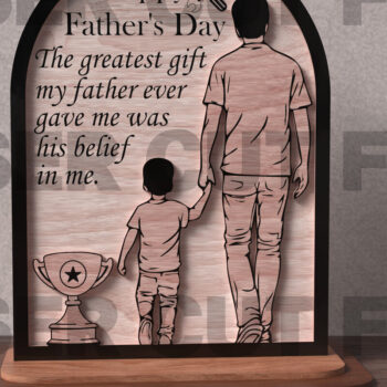 Intra απο ξύλο plywood Χρώμα wenge 3mm-4mm πάχος - Πινακίδα για την Ημέρα του Πατέρα Δίασταση 40x50 cm INTRAFABR-121508050 - Image 1