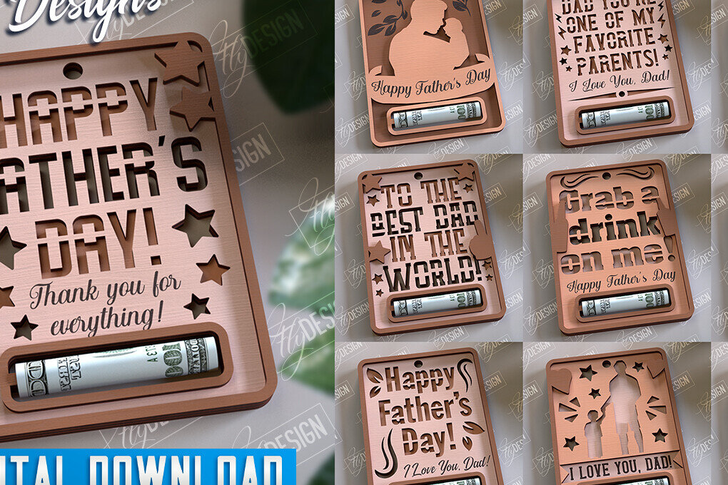 Intra απο ξύλο plywood Χρώμα wenge 3mm-4mm πάχος - Πακέτο κοπής λέιζερ με κάρτα για την ημέρα του πατέρα Δίασταση 10x15 cm INTRAFABR-26344715