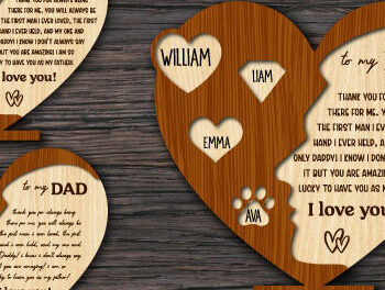 Intra απο ξύλο plywood Χρώμα wenge 3mm-4mm πάχος - Εξατομικευμένο Cherrywood για την Ημέρα του Πατέρα Δίασταση 20x20 cm INTRAFABR-124651922 - Image 1