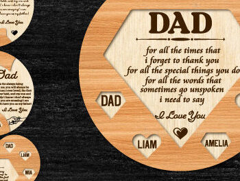 Intra απο ξύλο plywood Χρώμα wenge 3mm-4mm πάχος - Εξατομικευμένο Cherrywood για την Ημέρα του Πατέρα Δίασταση 20x20 cm INTRAFABR-26349159 - Image 1