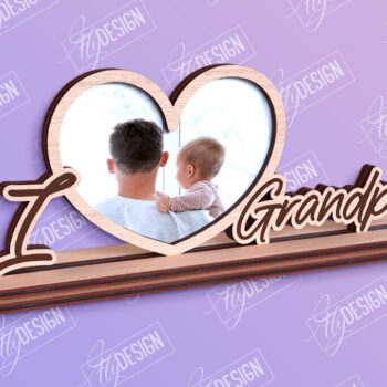 Intra απο ξύλο plywood Χρώμα wenge 3mm-4mm πάχος - Κορνίζα για την Ημέρα του Πατέρα | Δώρο παππού Δίασταση 20x25 cm INTRAFABR-26368894 - Image 1