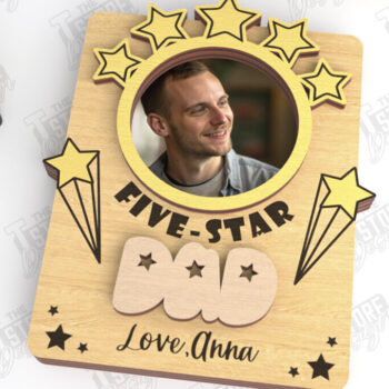 Intra απο ξύλο plywood Χρώμα wenge 3mm-4mm πάχος - Μαγνήτης Φωτογραφίας για την Ημέρα του Πατέρα | Ιδέα δώρου Δίασταση 20x20 cm INTRAFABR-101769728 - Image 1