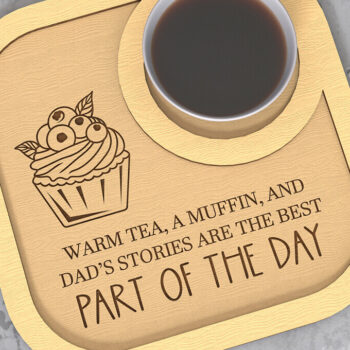 Intra απο ξύλο plywood  Χρώμα wenge 3mm-4mm πάχος - Δίσκος σερβιρίσματος για την Ημέρα του Πατέρα Δίασταση 30x20 cm INTRAFABR-25419288 - Image 1