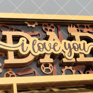 Intra απο ξύλο plywood  Χρώμα wenge 3mm-4mm πάχος - Σετ 6 τεμαχίων για τη γιορτή του πατέρα - Ξύλινη Δίασταση 20x20 cm INTRAFABR-94850525