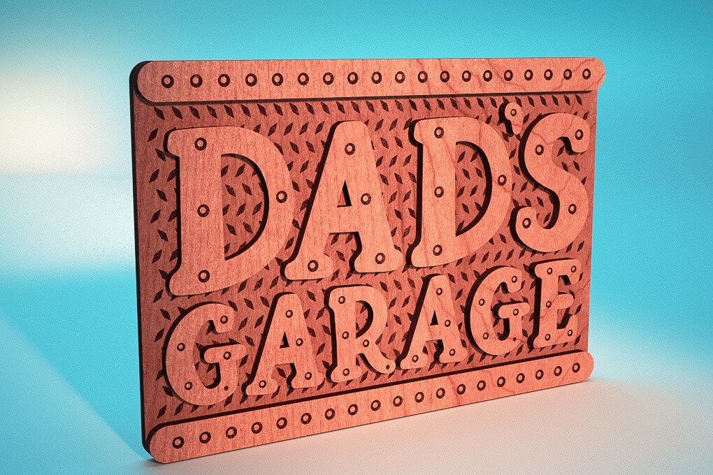 Intra απο ξύλο plywood  Χρώμα wenge 3mm-4mm πάχος - Πινακίδα για την Ημέρα του Πατέρα | Εσχάρα Δίασταση 30x20 cm INTRAFABR-122127788