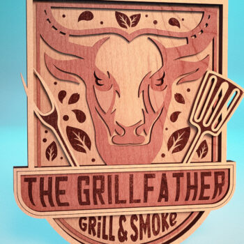 Intra απο ξύλο plywood  Χρώμα wenge 3mm-4mm πάχος - Πινακίδα για την Ημέρα του Πατέρα | Σπίτι Δίασταση 30x20 cm INTRAFABR-121991631 - Image 1