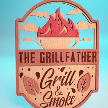 Intra απο ξύλο plywood Χρώμα wenge 3mm-4mm πάχος - Πινακίδα για την Ημέρα του Πατέρα | Σπίτι Δίασταση 30x20 cm INTRAFABR-100514434 - Image 1