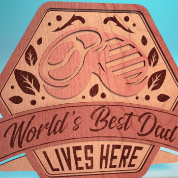 Intra απο ξύλο plywood Χρώμα wenge 3mm-4mm πάχος - Πινακίδα για την Ημέρα του Πατέρα | Σπίτι Δίασταση 30x20 cm INTRAFABR-112026232 - Image 1