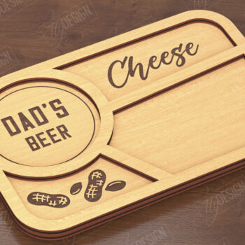 Intra απο ξύλο plywood Χρώμα wenge 3mm-4mm πάχος - Σνακ Πίνακας για την Ημέρα του Πατέρα | Δίσκος σνακ Δίασταση 40x50 cm INTRAFABR-23171816 - Image 1