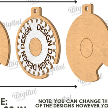 Intra απο ξύλο plywood  Χρώμα wenge 3mm-4mm πάχος - Πακέτο με στολίδια για την ημέρα του πατέρα Δίασταση 6x6 cm INTRAFABR-21281293 - Image 2