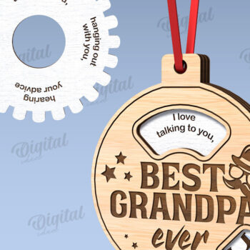 Intra απο ξύλο plywood  Χρώμα wenge 3mm-4mm πάχος - Πακέτο με στολίδια για την ημέρα του πατέρα Δίασταση 6x6 cm INTRAFABR-21281293 - Image 11