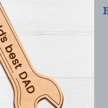 Intra απο ξύλο plywood Χρώμα wenge 3mm-4mm πάχος - Fathers Day , Μπρελόκ με Δίασταση 4x4 cm INTRAFABR-21282021 - Image 1