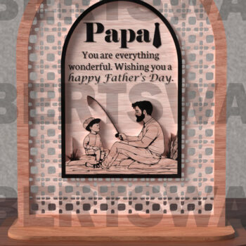 Intra απο ξύλο plywood  Χρώμα wenge 3mm-4mm πάχος - Πακέτο επιγραφών για την ημέρα του πατέρα Δίασταση 20x20 cm INTRAFABR-21282319 - Image 4