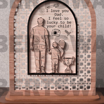 Intra απο ξύλο plywood  Χρώμα wenge 3mm-4mm πάχος - Πακέτο επιγραφών για την ημέρα του πατέρα Δίασταση 20x20 cm INTRAFABR-21282319 - Image 10