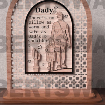 Intra απο ξύλο plywood  Χρώμα wenge 3mm-4mm πάχος - Πακέτο επιγραφών για την ημέρα του πατέρα Δίασταση 20x20 cm INTRAFABR-21282319 - Image 11