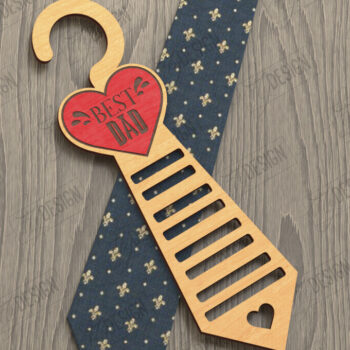 Intra απο ξύλο plywood  Χρώμα wenge 3mm-4mm πάχος - Γραβάτα για την Ημέρα του Πατέρα | Κρεμάστρα γραβάτας|CNC Δίασταση 20x20 cm INTRAFABR-19007433 - Image 1