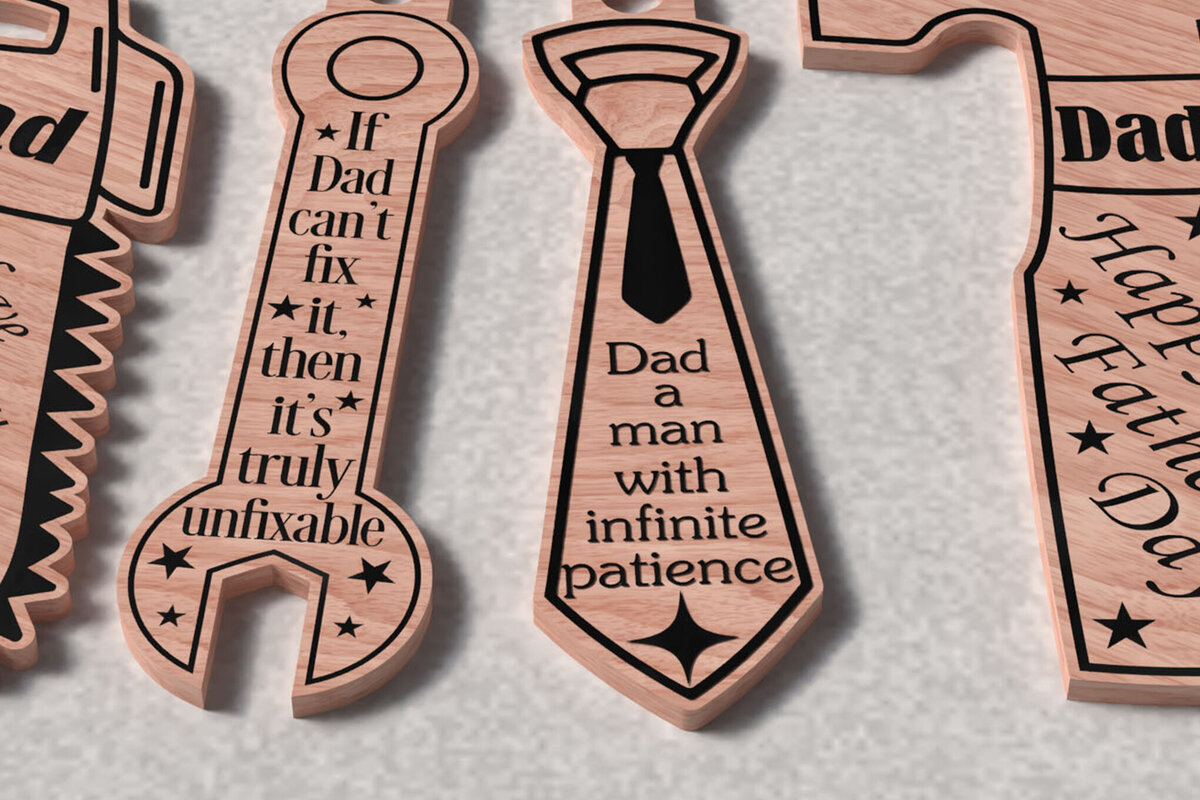 Intra απο ξύλο plywood  Χρώμα wenge 3mm-4mm πάχος - Πακέτο μπρελόκ για τη γιορτή του πατέρα Δίασταση 4x4 cm INTRAFABR-124651772