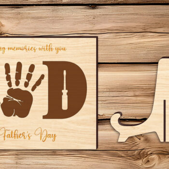 Intra απο ξύλο plywood  Χρώμα wenge 3mm-4mm πάχος - Εργαλεία για την Ημέρα Πατέρων Handprint Δίασταση 30x20 cm INTRAFABR-94408184 - Image 2