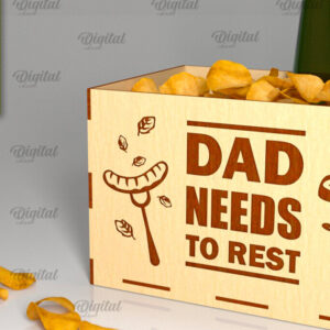 Intra απο ξύλο plywood  Χρώμα wenge 3mm-4mm πάχος - Κόψιμο με λέιζερ κουτί λιχουδιών για τη γιορτή του πατέρα Δίασταση 30x20 cm INTRAFABR-75663290