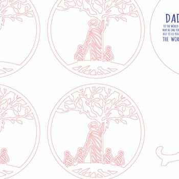 Intra απο ξύλο plywood  Χρώμα wenge 3mm-4mm πάχος - Διακοσμητικό κομμένο με βάση για τη γιορτή του πατέρα Δίασταση 20x20 cm INTRAFABR-28019038 - Image 4