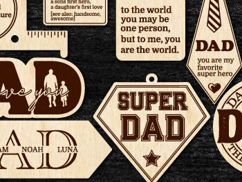 Intra απο ξύλο plywood  Χρώμα wenge 3mm-4mm πάχος - Ξύλινο μπρελόκ για τη γιορτή του πατέρα Δίασταση 4x4 cm INTRAFABR-28019473 - Image 1