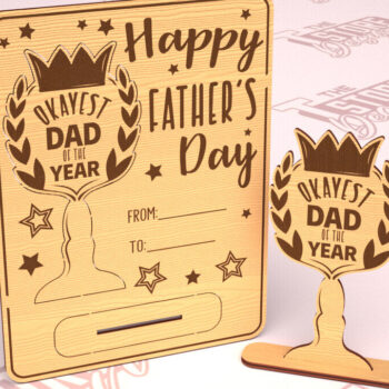 Intra απο ξύλο plywood Χρώμα wenge 3mm-4mm πάχος - Πακέτο σχεδίου ξύλινης κάρτας για την ημέρα του πατέρα Δίασταση 10x15 cm INTRAFABR-28582845 - Image 4