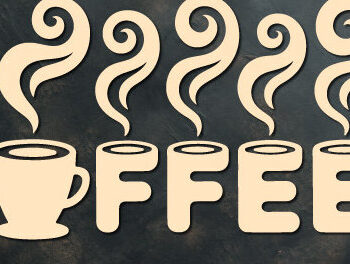 Intra απο ξύλο plywood  Χρώμα wenge 3mm-4mm πάχος - Ξύλινος καφές Cut για την Ημέρα του Πατέρα 1658 Δίασταση 20x20 cm INTRAFABR-28647643 - Image 1