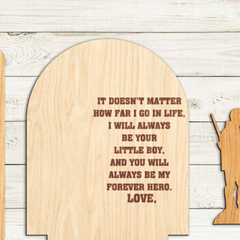 Intra απο ξύλο plywood  Χρώμα wenge 3mm-4mm πάχος - Ξύλινη επιγραφή για την Ημέρα του Πατέρα Δίασταση 20x20 cm INTRAFABR-28852409 - Image 3