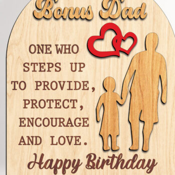 Intra απο ξύλο plywood  Χρώμα wenge 3mm-4mm πάχος - Ξύλινη επιγραφή για την Ημέρα του Πατέρα Δίασταση 20x20 cm INTRAFABR-28852499 - Image 1