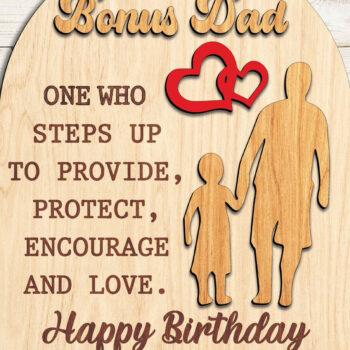 Intra απο ξύλο plywood  Χρώμα wenge 3mm-4mm πάχος - Ξύλινη επιγραφή για την Ημέρα του Πατέρα Δίασταση 20x20 cm INTRAFABR-28852499 - Image 2