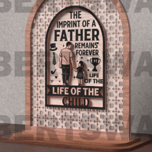 Intra απο ξύλο plywood  Χρώμα wenge 3mm-4mm πάχος - Father’s Imprint on Child Δίασταση 20x20 cm INTRAFABR-28852614