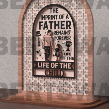 Intra απο ξύλο plywood Χρώμα wenge 3mm-4mm πάχος - Father’s Imprint on Child Δίασταση 20x20 cm INTRAFABR-28852614 - Image 1