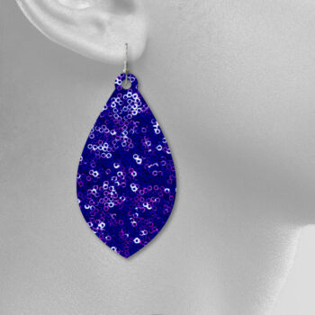 Intra απο ξύλο plywood  Χρώμα wenge 3mm-4mm πάχος - Σκουλαρίκι από συνθετικό δέρμα Δίασταση 3x3 cm INTRAFABR-121073109 - Image 3