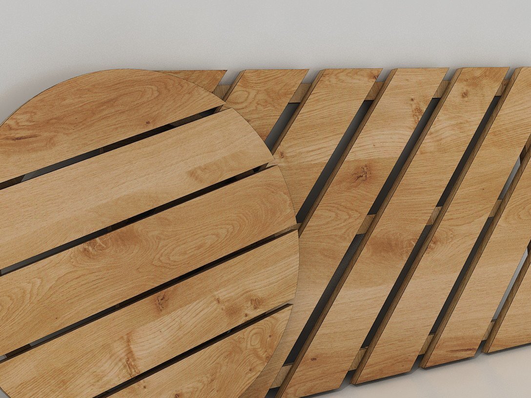 Intra απο ξύλο plywood  Χρώμα wenge 3mm-4mm πάχος - Faux Shiplap Στρογγυλά και Τετράγωνα Αρχεία Δίασταση 30x20 cm INTRAFABR-123812928