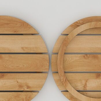 Intra απο ξύλο plywood  Χρώμα wenge 3mm-4mm πάχος - Faux Shiplap Στρογγυλά και Τετράγωνα Αρχεία Δίασταση 30x20 cm INTRAFABR-123812928 - Image 3