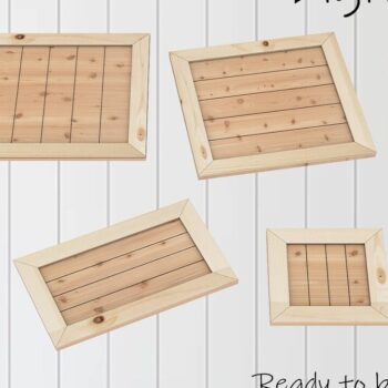 Intra απο ξύλο plywood  Χρώμα wenge 3mm-4mm πάχος - Faux Shiplap Sign Backers Δίασταση 30x20 cm INTRAFABR-122536027 - Image 3