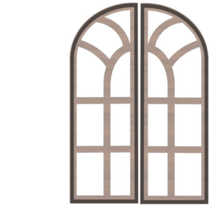 Intra απο ξύλο plywood  Χρώμα wenge 3mm-4mm πάχος - Faux Vintage Παράθυρα Δίασταση 20x20 cm INTRAFABR-123813175