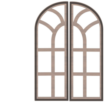 Intra απο ξύλο plywood  Χρώμα wenge 3mm-4mm πάχος - Faux Vintage Παράθυρα Δίασταση 20x20 cm INTRAFABR-123813175 - Image 1