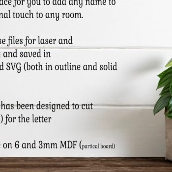 Intra απο ξύλο plywood  Χρώμα wenge 3mm-4mm πάχος - Πακέτο γραμμάτων μονόγραμμα με φτερά και βέλη Δίασταση 30x20 cm INTRAFABR-25097460 - Image 4