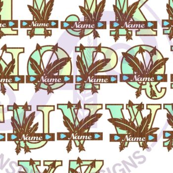 Intra απο ξύλο plywood  Χρώμα wenge 3mm-4mm πάχος - Πακέτο γραμμάτων μονόγραμμα με φτερά και βέλη Δίασταση 30x20 cm INTRAFABR-25097460 - Image 5