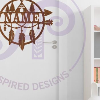 Intra απο ξύλο plywood  Χρώμα wenge 3mm-4mm πάχος - Σημάδι ονόματος φτερού και βέλους Laser Δίασταση 30x20 cm INTRAFABR-38621410 - Image 4