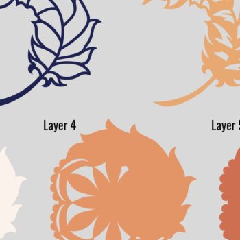 Intra απο ξύλο plywood Χρώμα wenge 3mm-4mm πάχος - Φτερό και Μάνταλα 3D Layered Art Δίασταση 30x30 cm INTRAFABR-74257756 - Image 6